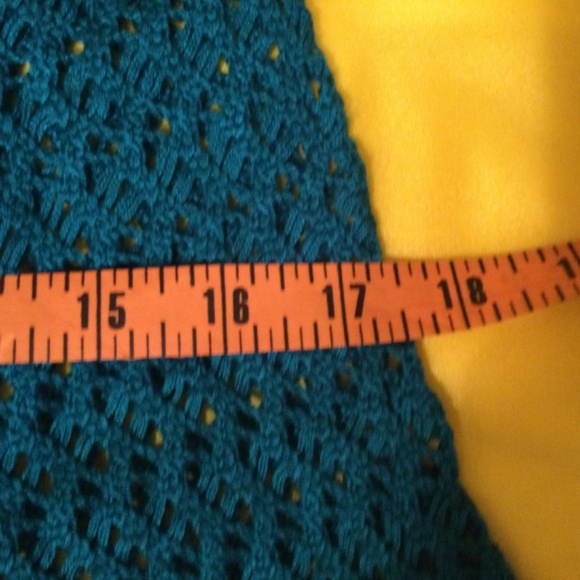 ‘Teal knitted short sleeve sweater by Faded Glory - Picture 6 of 8